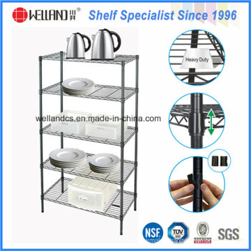 Adjustable Light Duty Steel Kitchen Wire Shelf Rack for Household